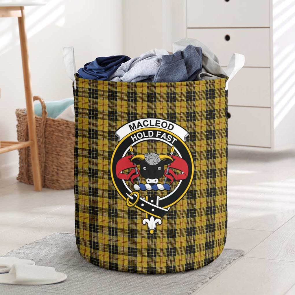 MacLeod Tartan Laundry Basket with Family Crest One Size - Tartanvibesclothing Shop