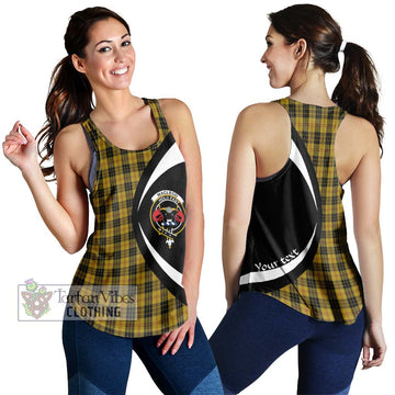 MacLeod Tartan Women's Racerback Tanks with Family Crest Circle Style