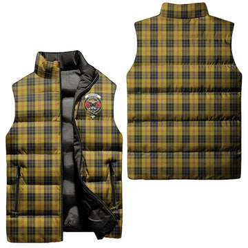 MacLeod Tartan Sleeveless Puffer Jacket with Family Crest