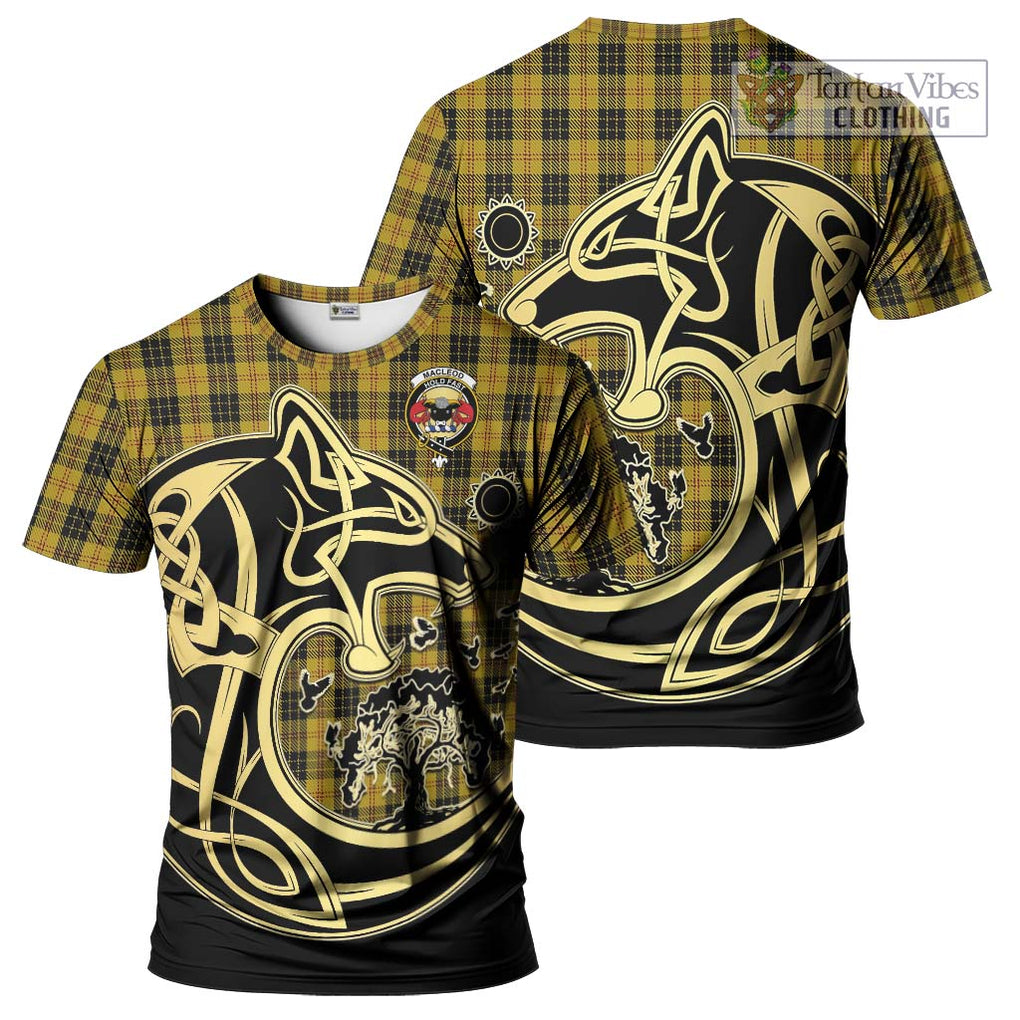 MacLeod Tartan T-Shirt with Family Crest Celtic Wolf Style Kid's Shirt - Tartan Vibes Clothing