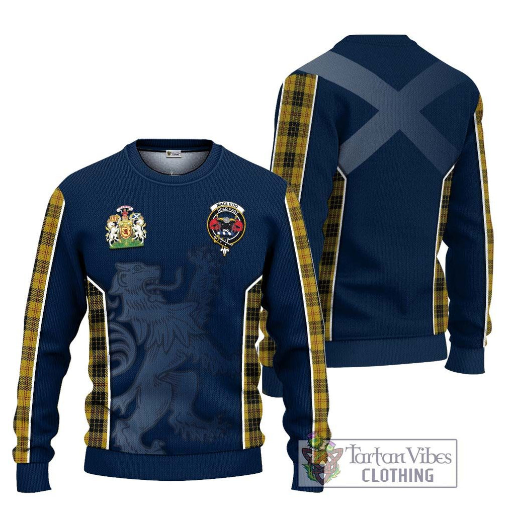 MacLeod Tartan Knitted Sweater with Family Crest and Lion Rampant Vibes Sport Style Unisex - Tartan Vibes Clothing