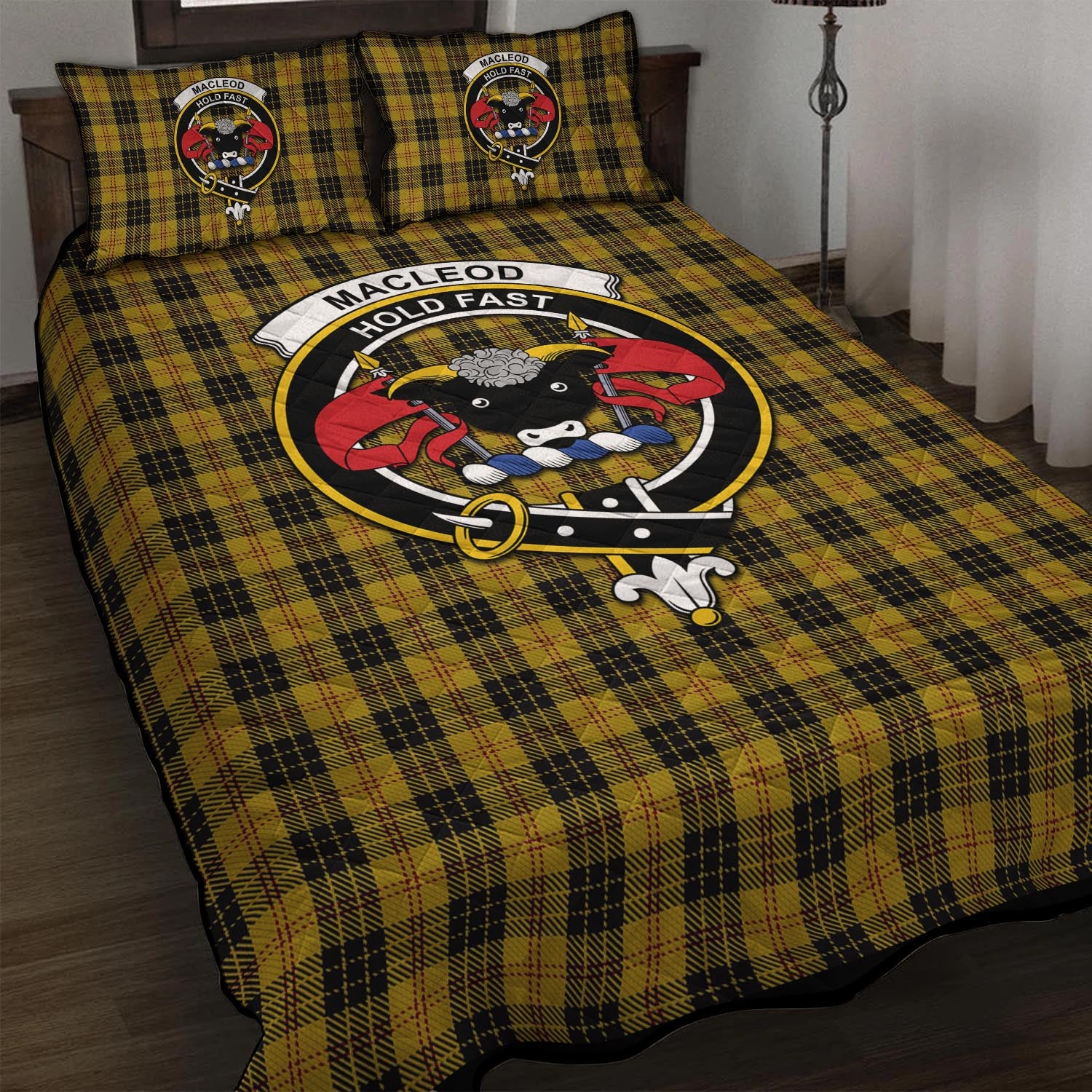 MacLeod Tartan Quilt Bed Set with Family Crest - Tartan Vibes Clothing