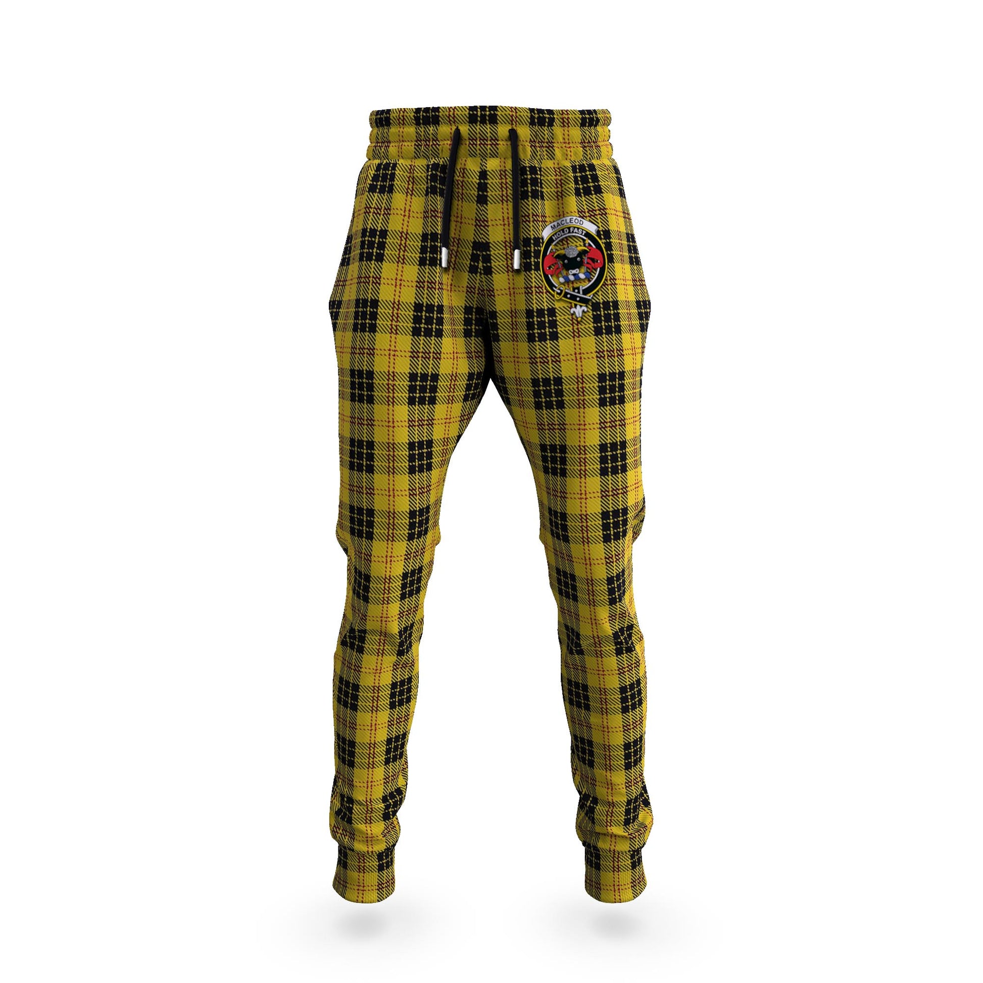 MacLeod Tartan Joggers Pants with Family Crest 5XL - Tartan Vibes Clothing