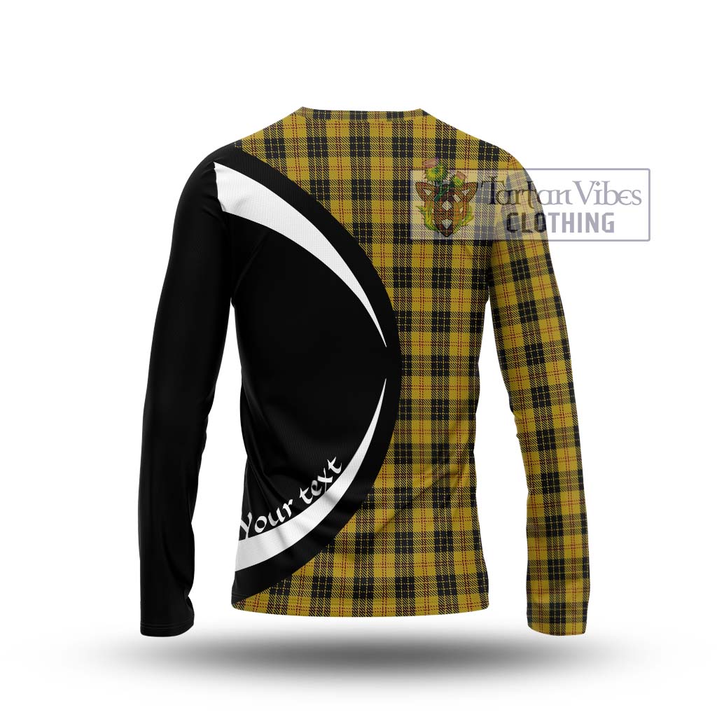 MacLeod Tartan Long Sleeve T-Shirt with Family Crest Circle Style - Tartan Vibes Clothing