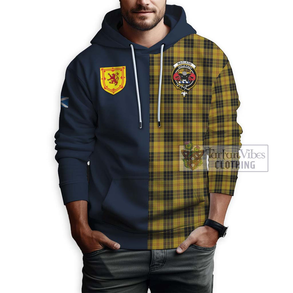 Tartan Vibes Clothing MacLeod Tartan Hoodie with Scottish Lion Royal Arm Half Style