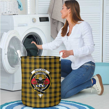 MacLeod Tartan Laundry Basket with Family Crest