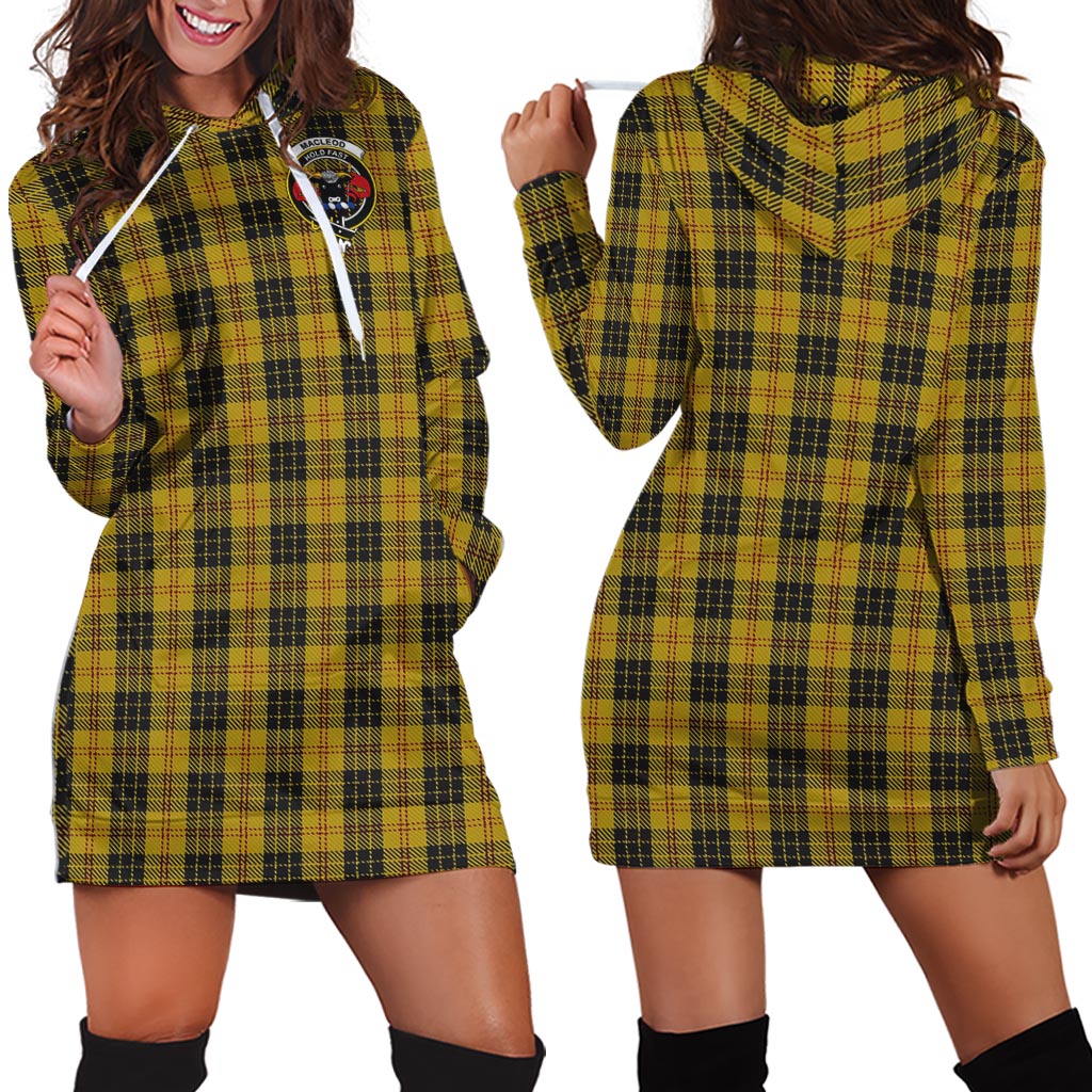 MacLeod Tartan Hoodie Dress with Family Crest - Tartan Vibes Clothing