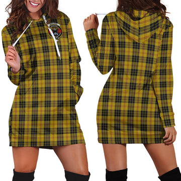 MacLeod Tartan Hoodie Dress with Family Crest