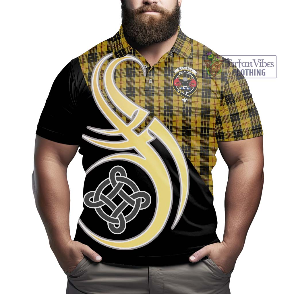 MacLeod Tartan Polo Shirt with Family Crest and Celtic Symbol Style - Tartan Vibes Clothing