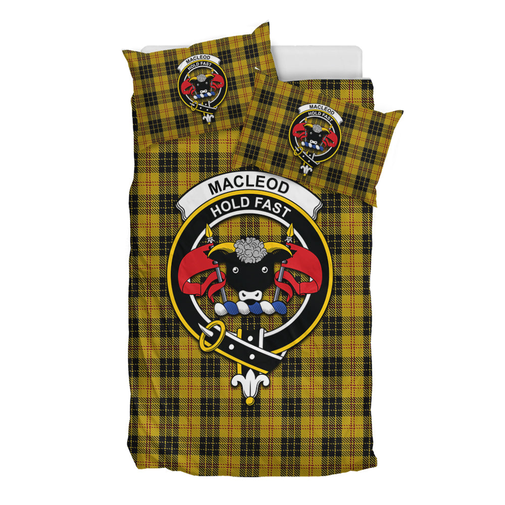 MacLeod Tartan Bedding Set with Family Crest - Tartan Vibes Clothing