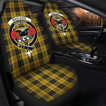 MacLeod Tartan Car Seat Cover with Family Crest