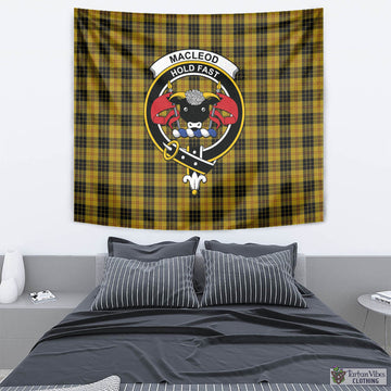 MacLeod Tartan Tapestry Wall Hanging and Home Decor for Room with Family Crest