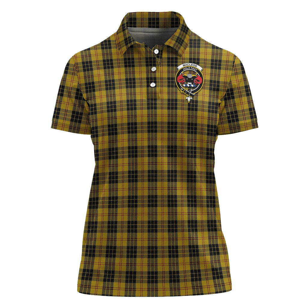 MacLeod Tartan Polo Shirt with Family Crest For Women - Tartan Vibes Clothing