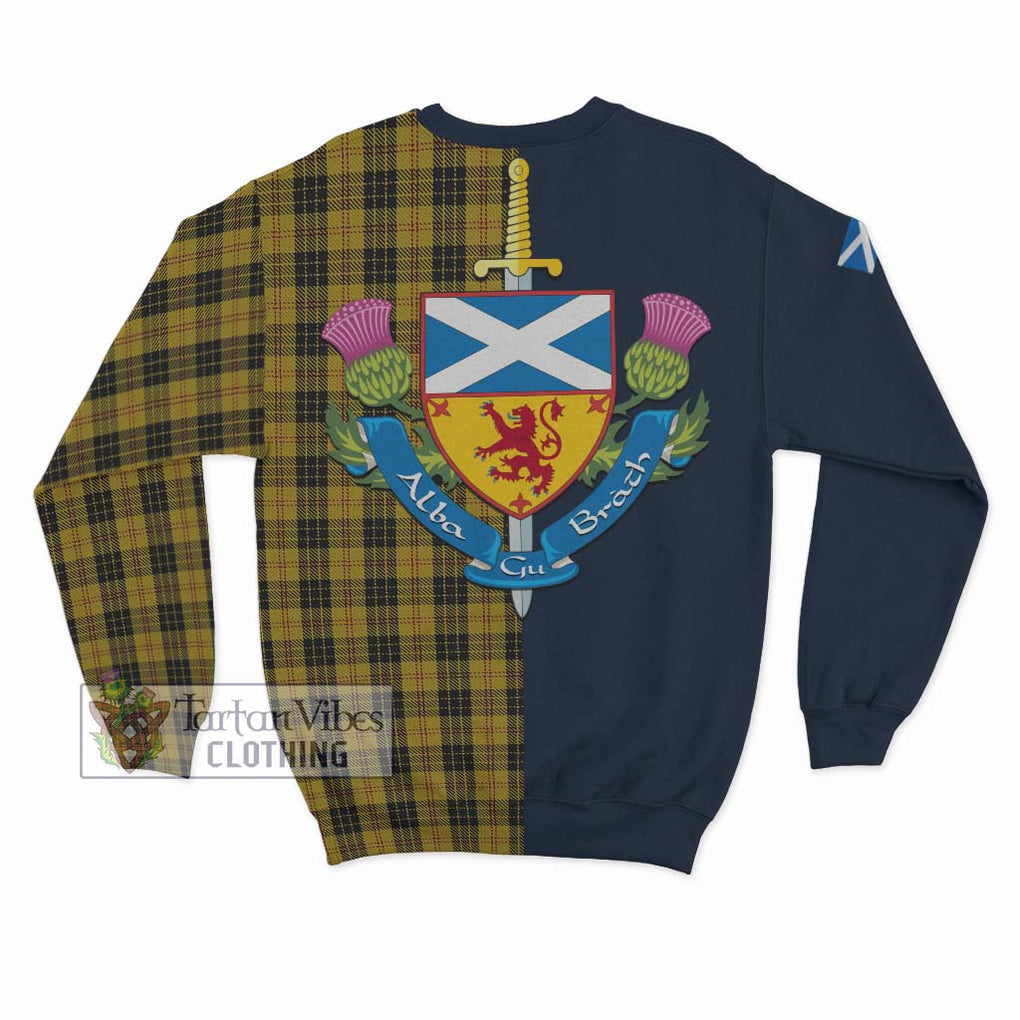 Tartan Vibes Clothing MacLeod Tartan Sweatshirt with Scottish Lion Royal Arm Half Style