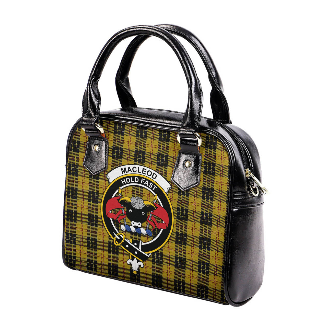 MacLeod Tartan Shoulder Handbags with Family Crest - Tartanvibesclothing