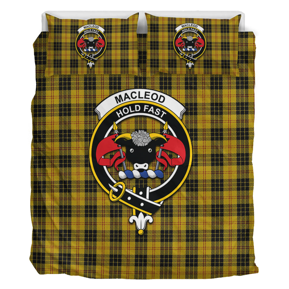 MacLeod Tartan Bedding Set with Family Crest - Tartan Vibes Clothing