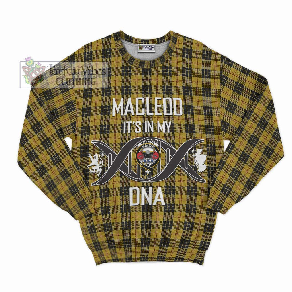 MacLeod Tartan Sweatshirt with Family Crest DNA In Me Style - Tartanvibesclothing Shop