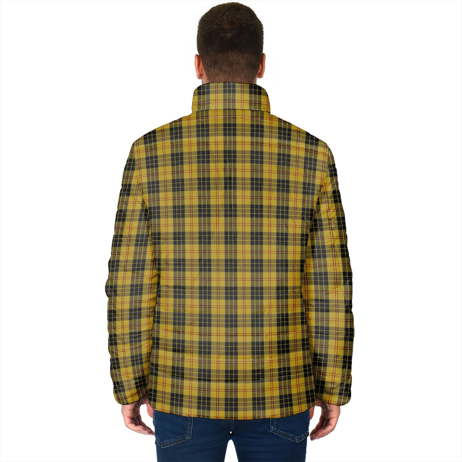 MacLeod Tartan Padded Jacket with Family Crest - Tartan Vibes Clothing