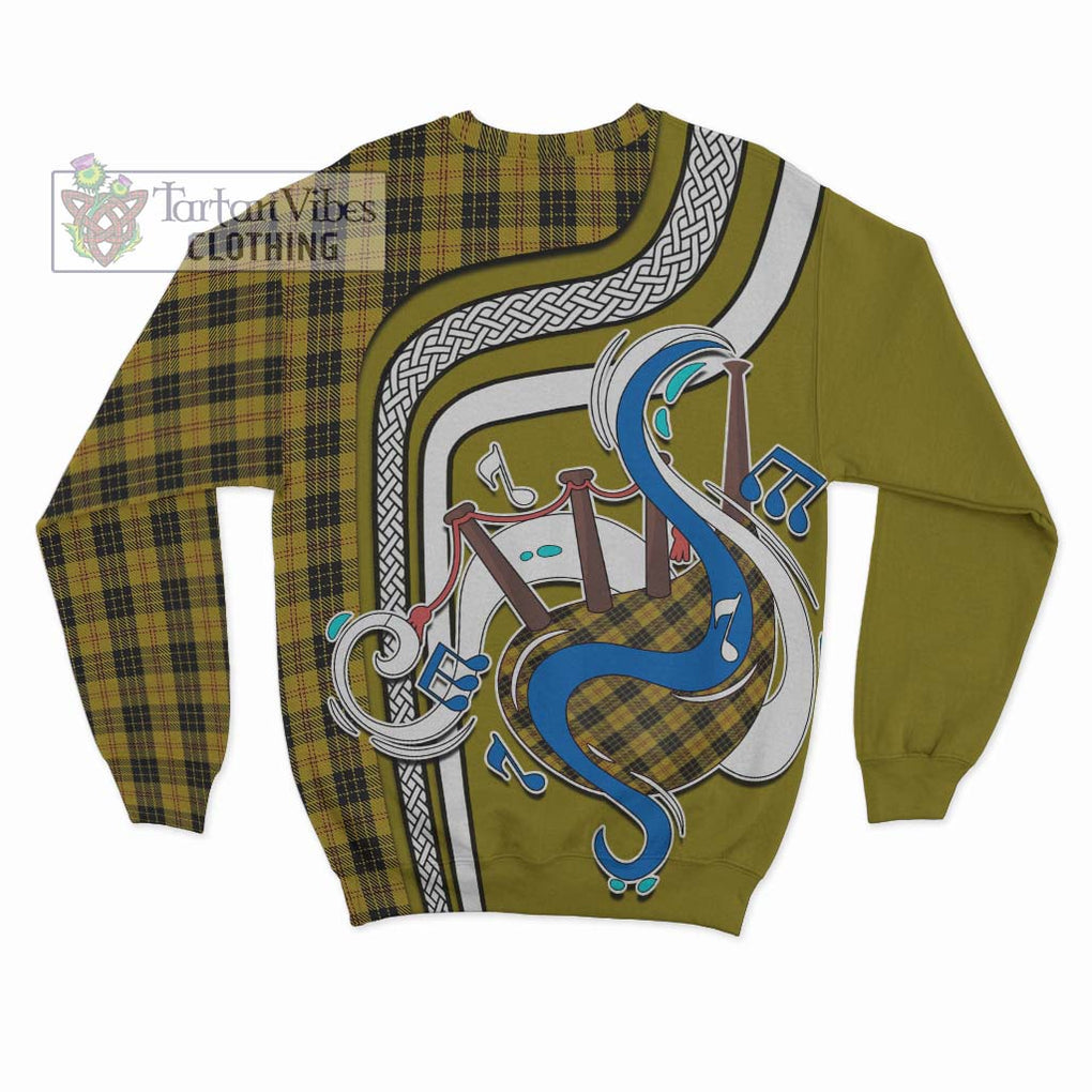 Tartan Vibes Clothing MacLeod Tartan Sweatshirt with Epic Bagpipe Style