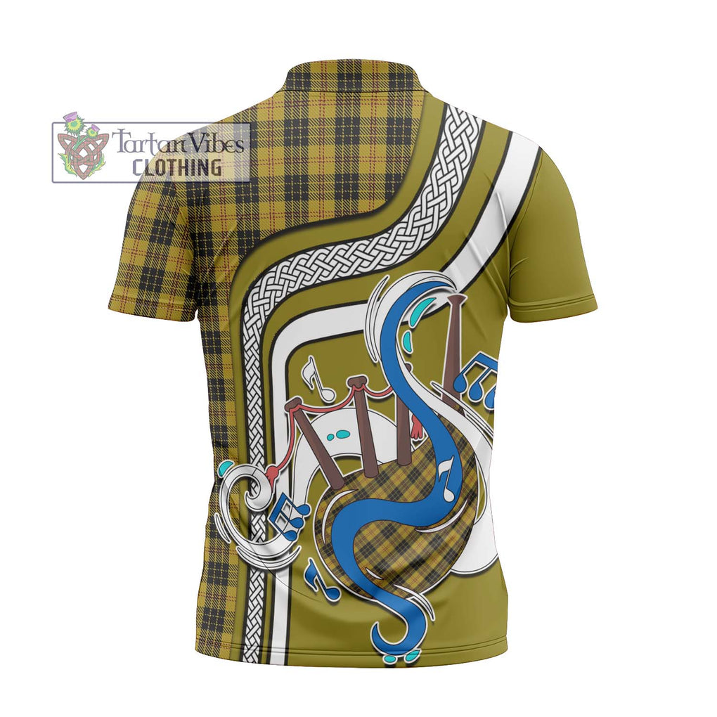 MacLeod Tartan Zipper Polo Shirt with Epic Bagpipe Style - Tartanvibesclothing Shop