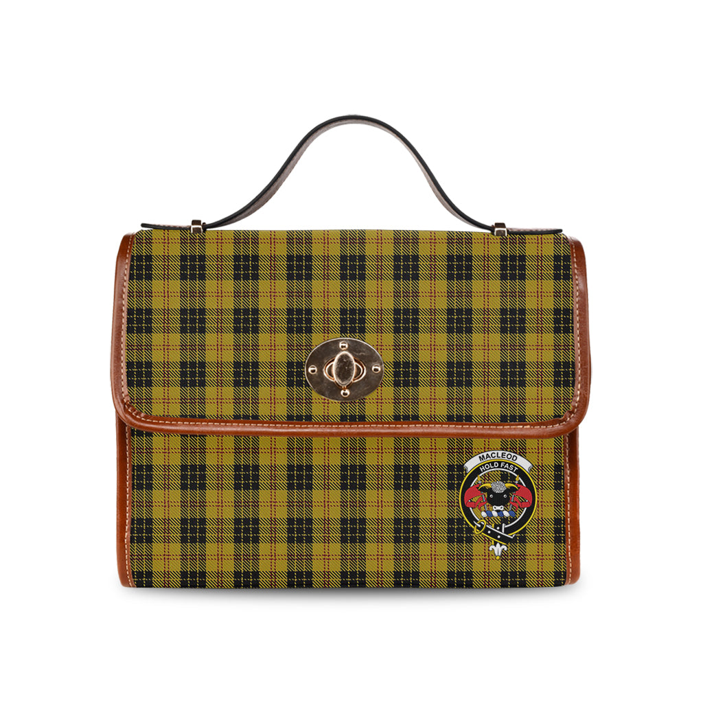 macleod-tartan-leather-strap-waterproof-canvas-bag-with-family-crest