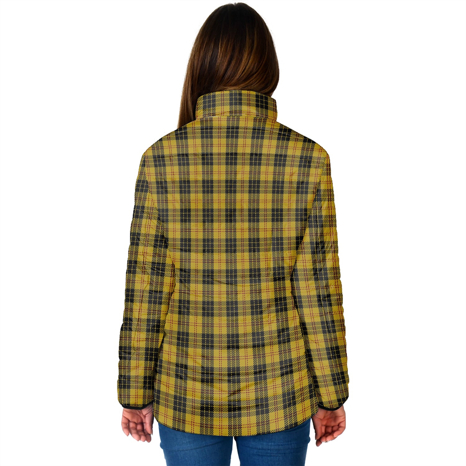 MacLeod Tartan Padded Jacket with Family Crest - Tartan Vibes Clothing