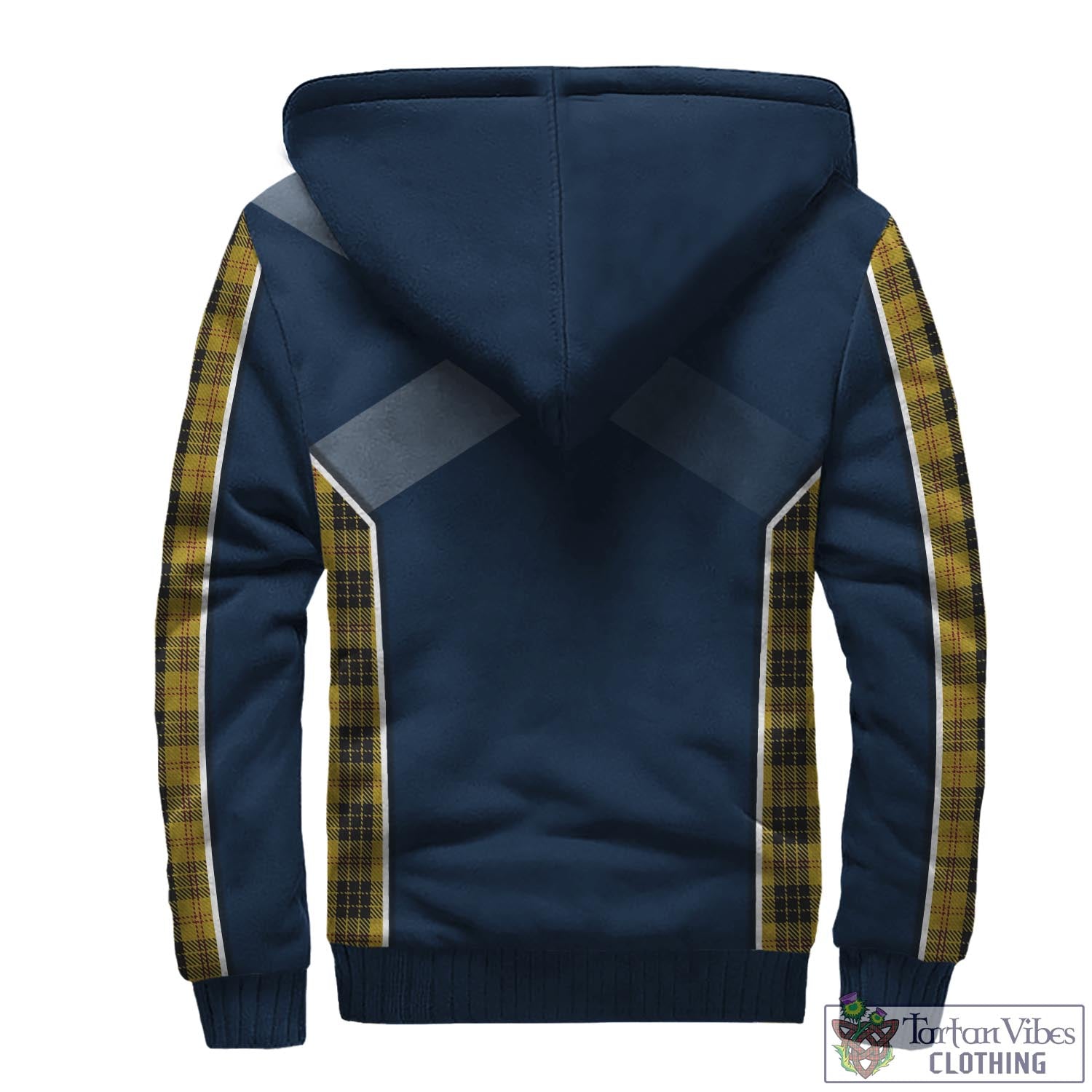 Tartan Vibes Clothing MacLeod Tartan Sherpa Hoodie with Family Crest and Scottish Thistle Vibes Sport Style