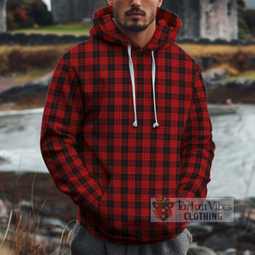 MacLeod Black and Red Tartan Cotton Hoodie