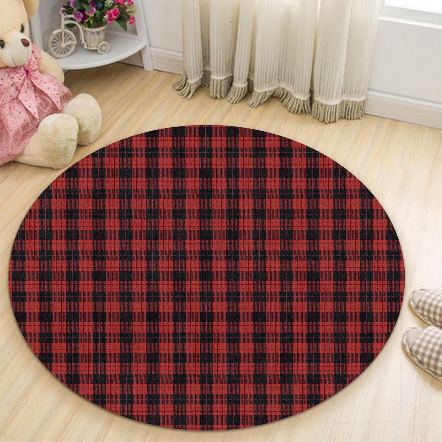 macleod-black-and-red-tartan-round-rug