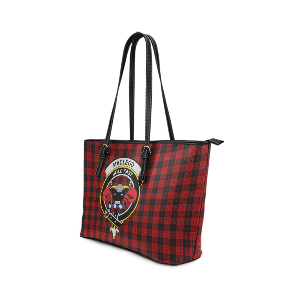 macleod-black-and-red-tartan-leather-tote-bag-with-family-crest