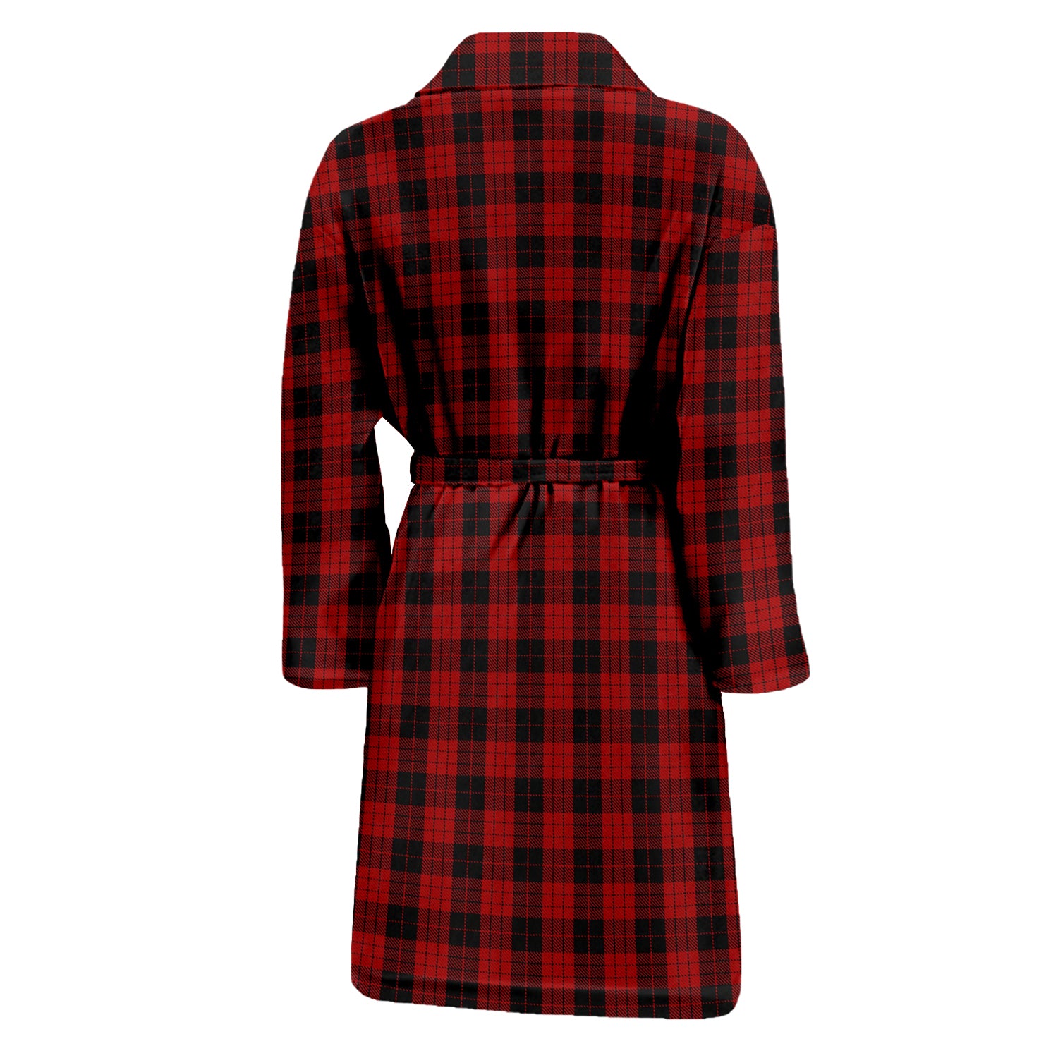 MacLeod Black and Red Tartan Bathrobe with Family Crest - Tartan Vibes Clothing