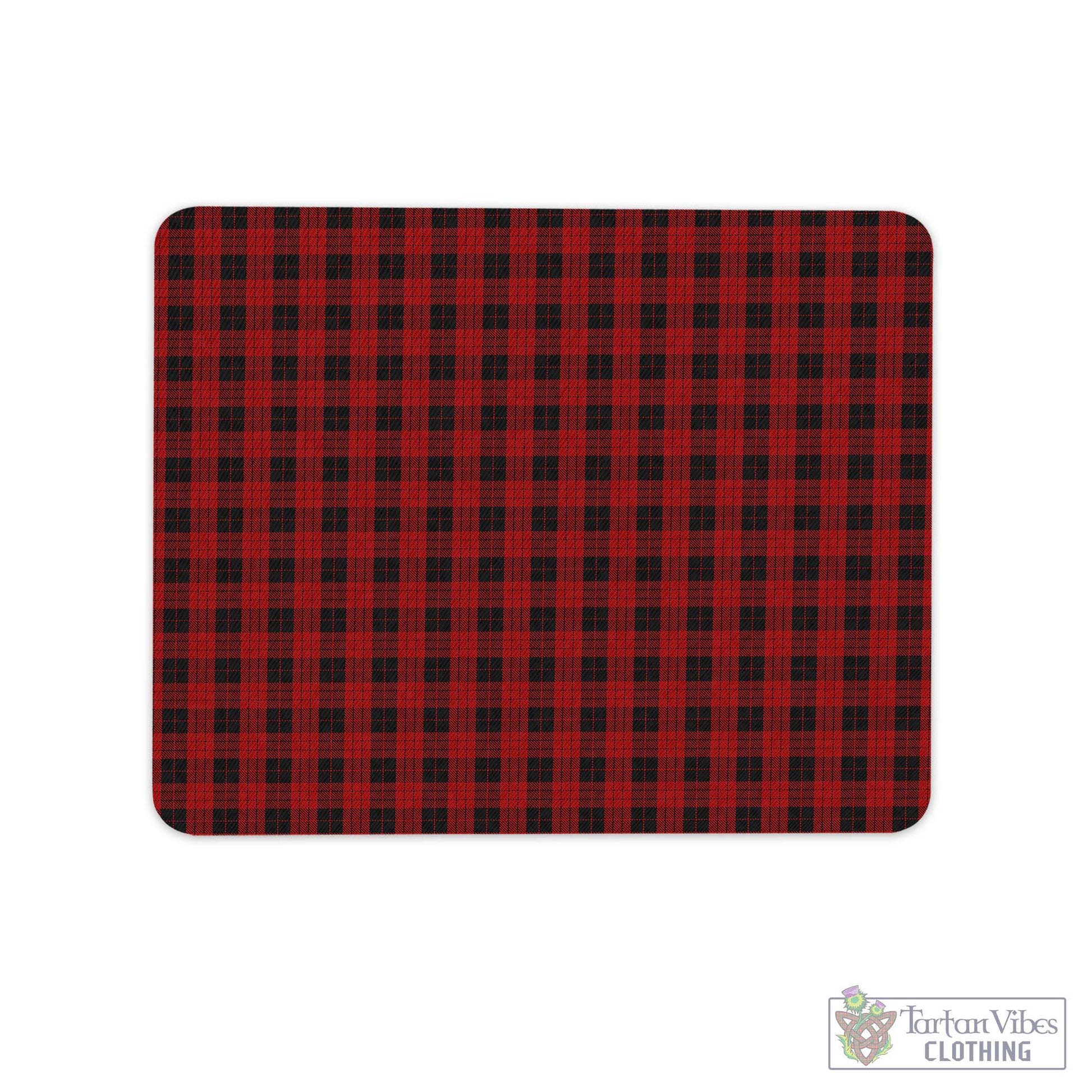 Tartan Vibes Clothing MacLeod Black and Red Tartan Mouse Pad