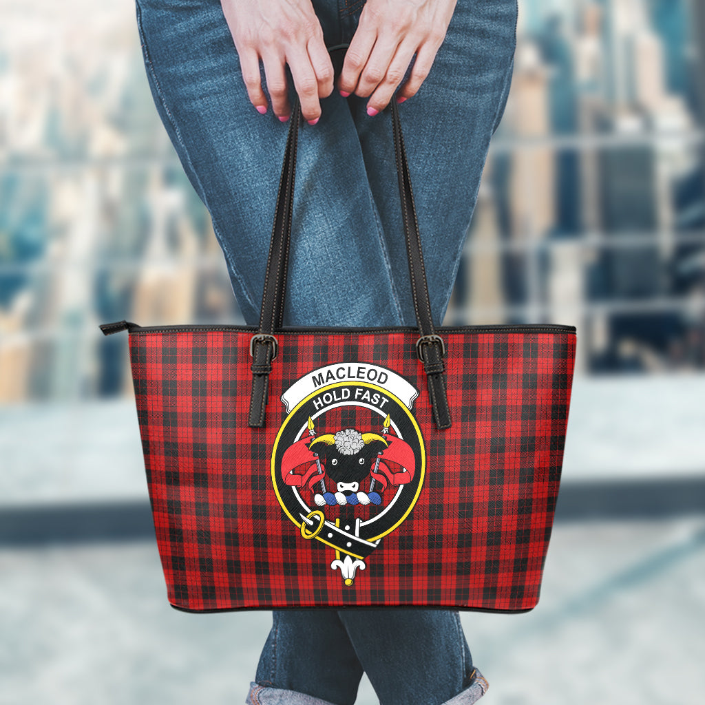 macleod-black-and-red-tartan-leather-tote-bag-with-family-crest