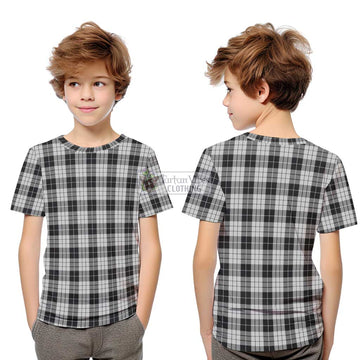 MacLeod Black and White Tartan Kid T-Shirt