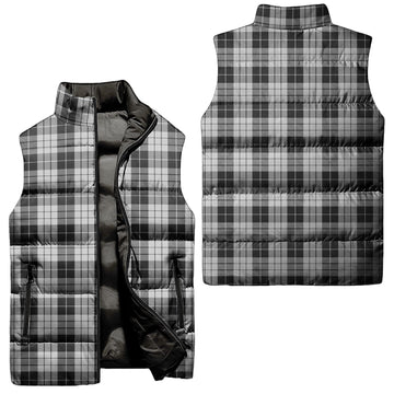 MacLeod Black and White Tartan Sleeveless Puffer Jacket