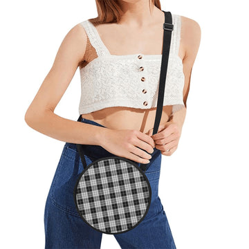 MacLeod Black and White Tartan Round Satchel Bags