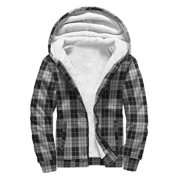 MacLeod Black and White Tartan Sherpa Hoodie