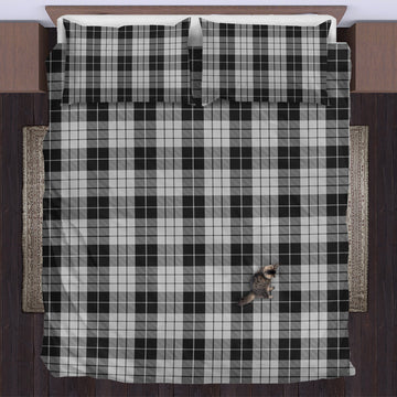 MacLeod Black and White Tartan Bedding Set