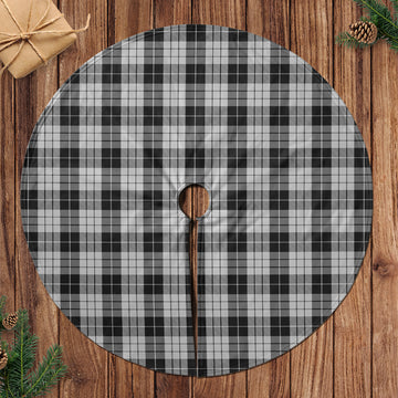 MacLeod Black and White Tartan Christmas Tree Skirt