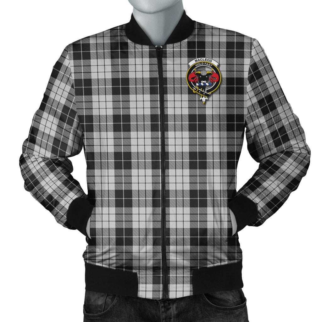 macleod-black-and-white-tartan-bomber-jacket-with-family-crest