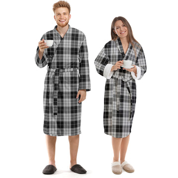 MacLeod Black and White Tartan Bathrobe