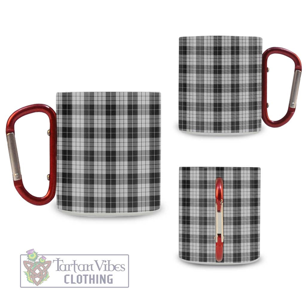 Tartan Vibes Clothing MacLeod Black and White Tartan Classic Insulated Mug