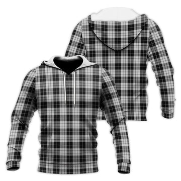 MacLeod Black and White Tartan Knitted Hoodie