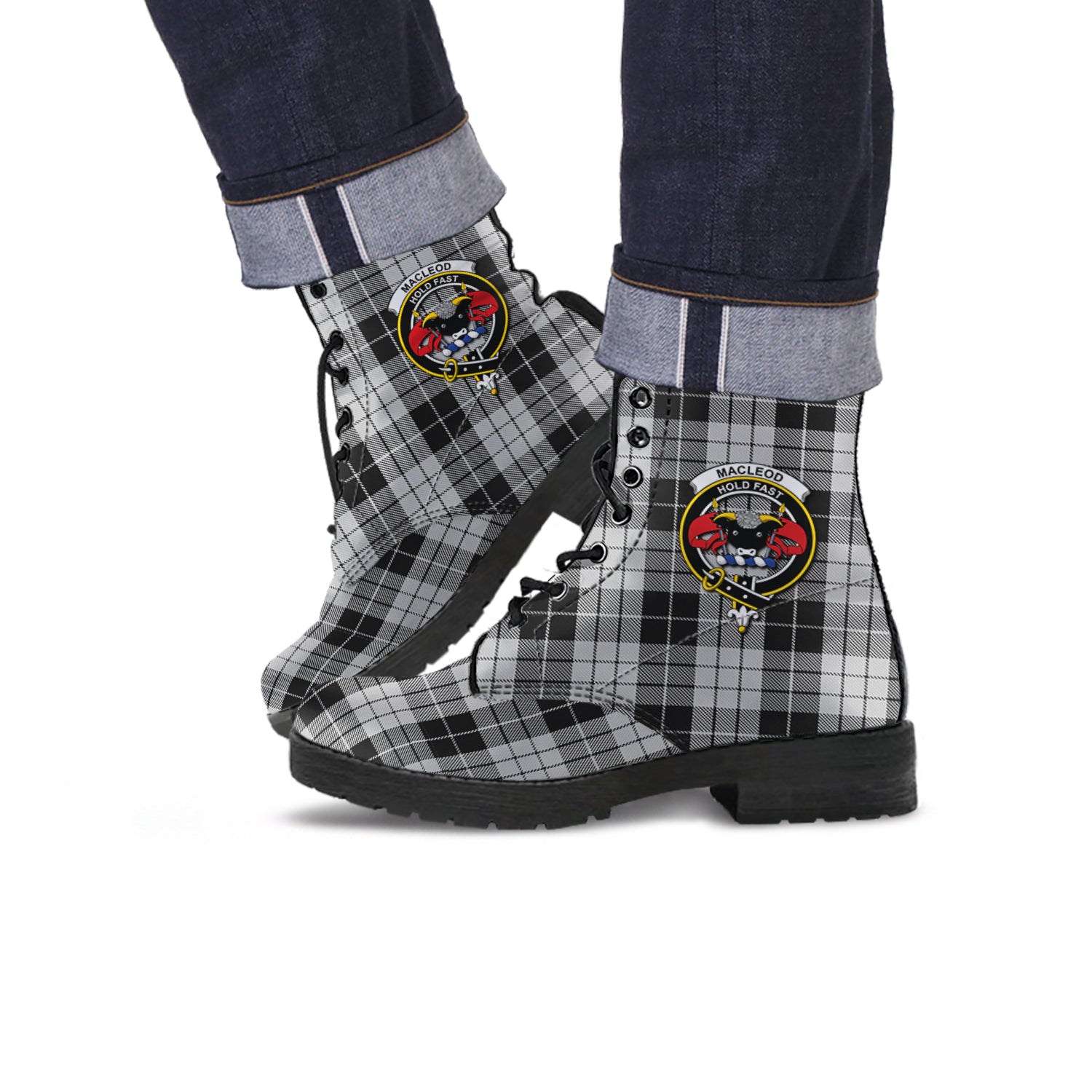 macleod-black-and-white-tartan-leather-boots-with-family-crest