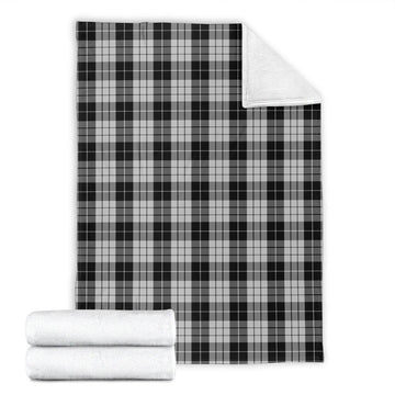 MacLeod Black and White Tartan Blanket