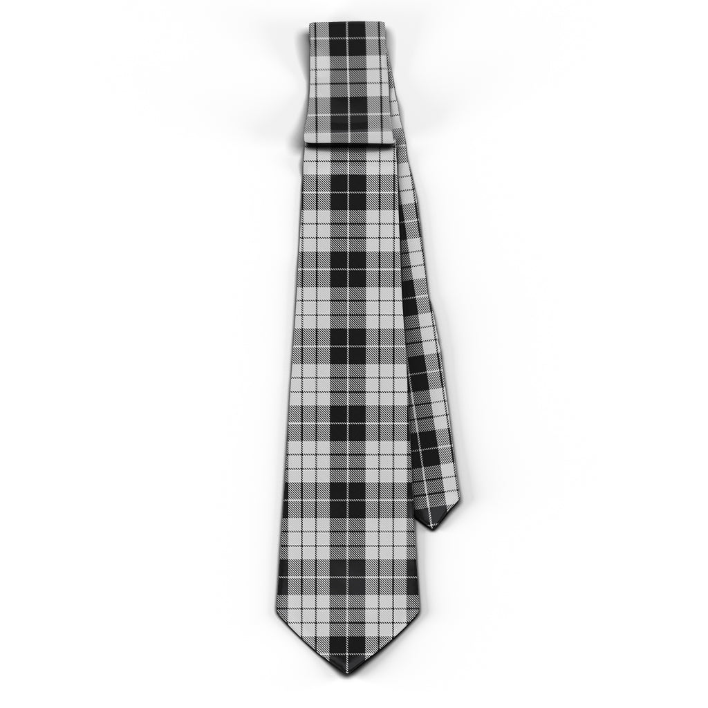 MacLeod Black and White Tartan Classic Necktie - Tartan Vibes Clothing