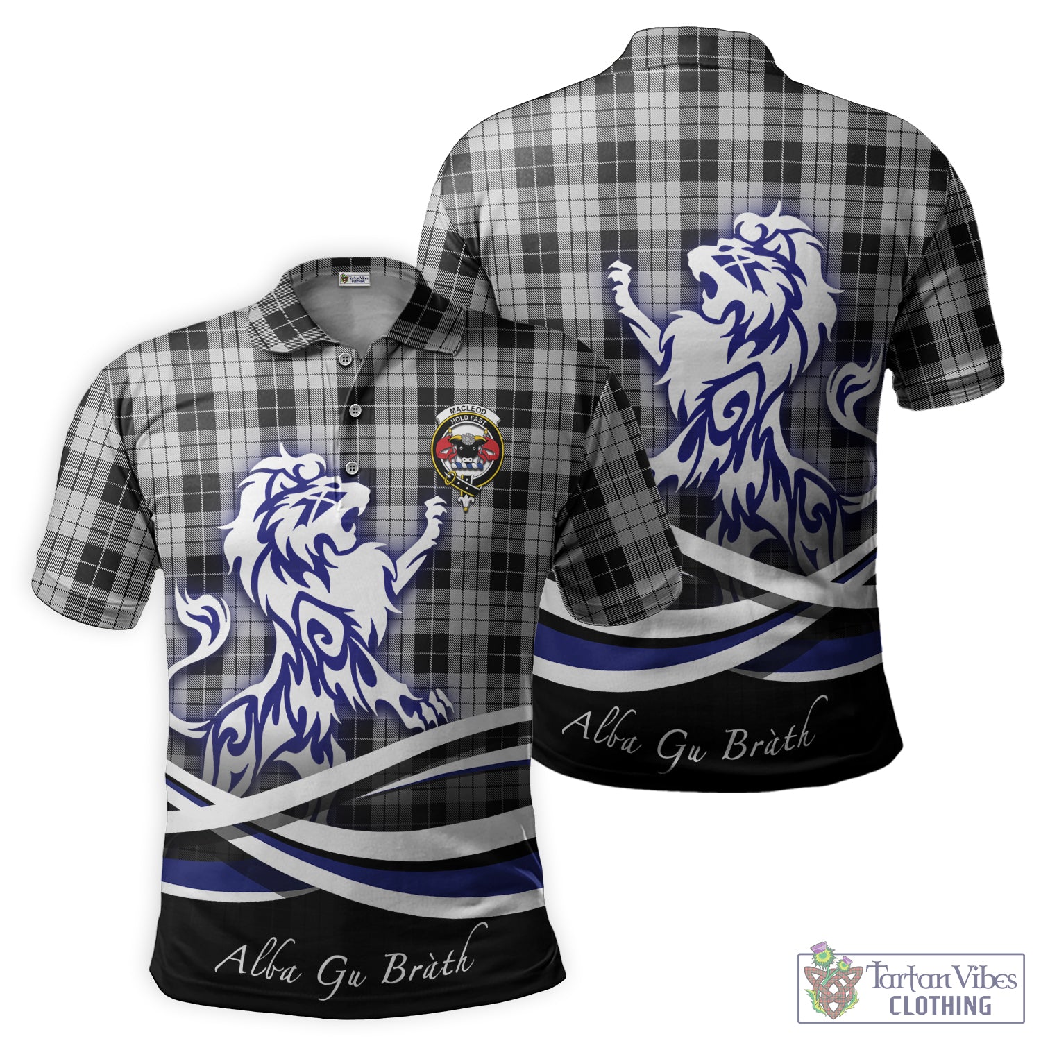 macleod-black-and-white-tartan-polo-shirt-with-alba-gu-brath-regal-lion-emblem