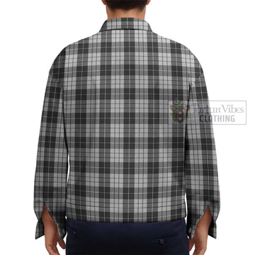 MacLeod Black and White Tartan Unisex Lapel Cotton Jacket