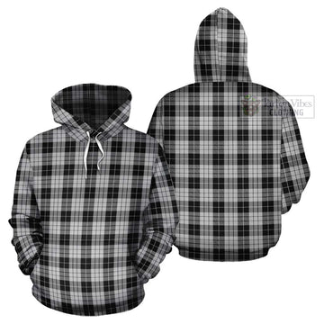 MacLeod Black and White Tartan Cotton Hoodie