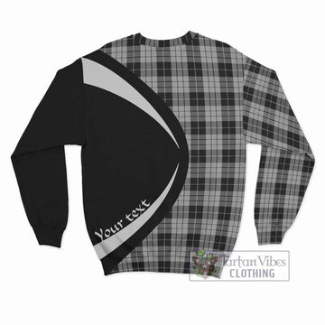 MacLeod Black and White Tartan Sweatshirt with Family Crest Circle Style